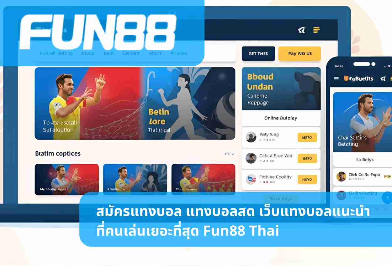 สมัครแทงบอล แทงบอลสด เว็บแทงบอลแนะนำ ที่คนเล่นเยอะที่สุด Fun88 Thai